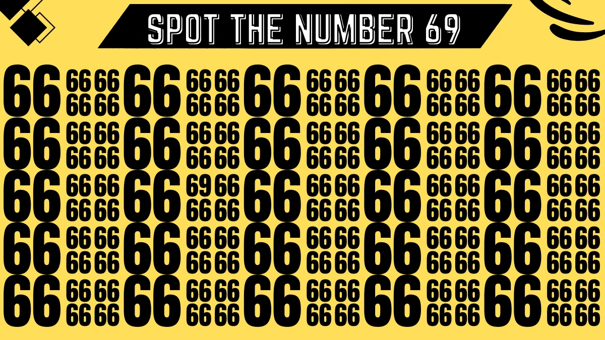 Observation Brain Challenge: Only 2% With Laser Vision Can Spot The Number 69 among 66 in 6 Secs