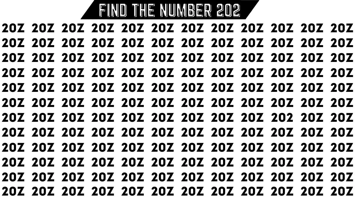 Observation Brain Test: Only Eagle Eyes People Can Spot the Number 202 in 10 Secs