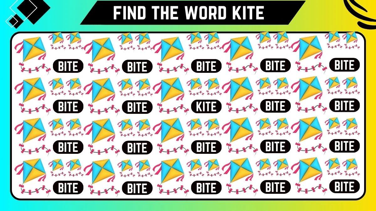 Observation Brain Test: Only People with Eagle Eyes Can Spot the Word Kite among Bite in 7 Secs