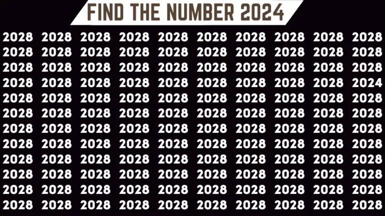 Observation Brain Test: Only eagle eyes can spot the hidden number 2024 among 2028 in 8 secs