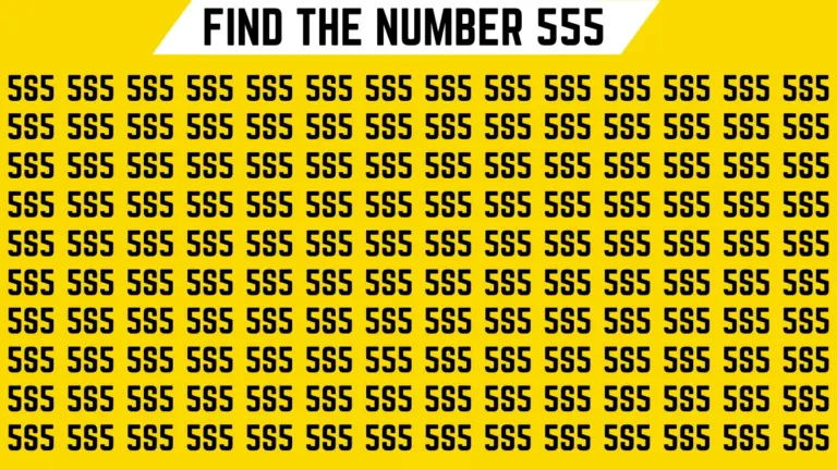 Observation Skills Test: Only people with eagle eyes can spot the number 555 in 15 secs