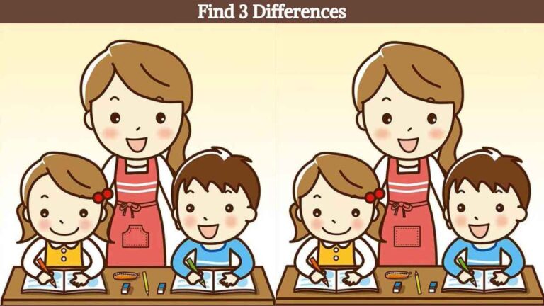 Only a sharp-eyed genius can find 3 differences between the classroom pictures in 15 seconds!