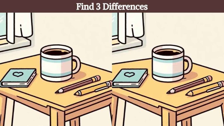 Only genius eyes can find 3 differences between the coffee table pictures in 8 seconds!