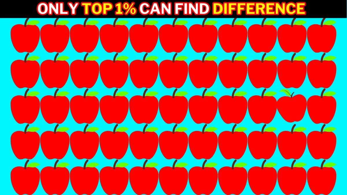 Optical Illusion Challenge: Only Sharp Eyes Can Find the Odd Apple in 7 Secs