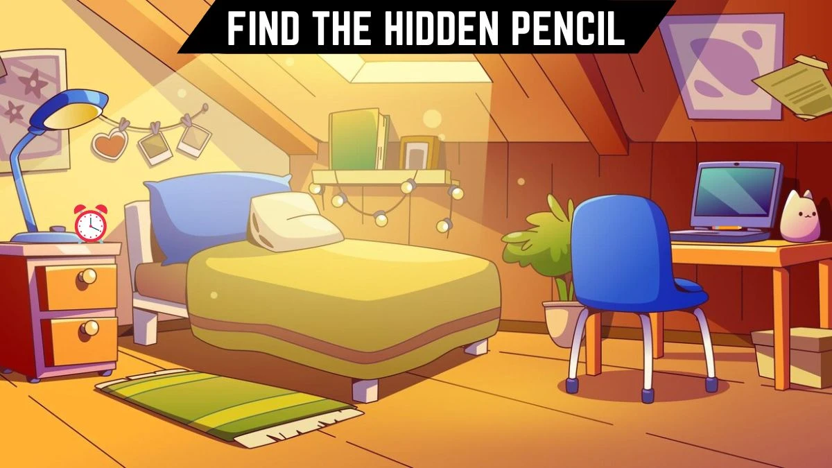 Optical Illusion Eye Test: Only Intelligent People Can Spot the Hidden Pencil in this Bedroom Image in 7 Secs