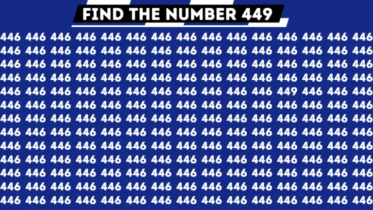 Optical Illusion Eye Test: Only people with high brain power can spot the number 449 among 446 in 9 secs