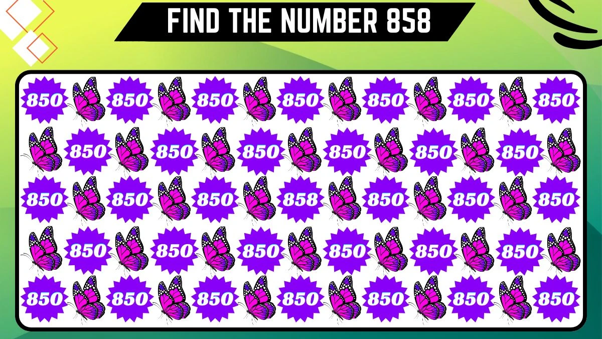 Optical Illusion Eye test: Only excellent vision can spot the Number 858 among 850 in 8 Secs