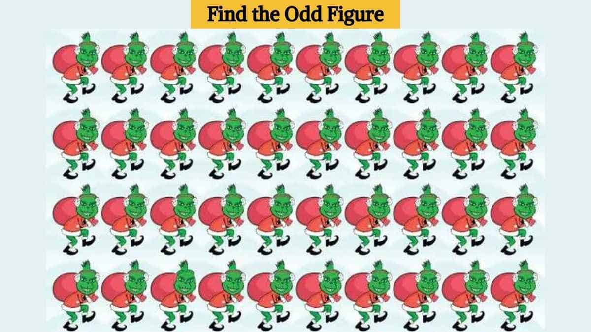 Optical Illusion: Find the odd figure in the picture in 5 seconds!