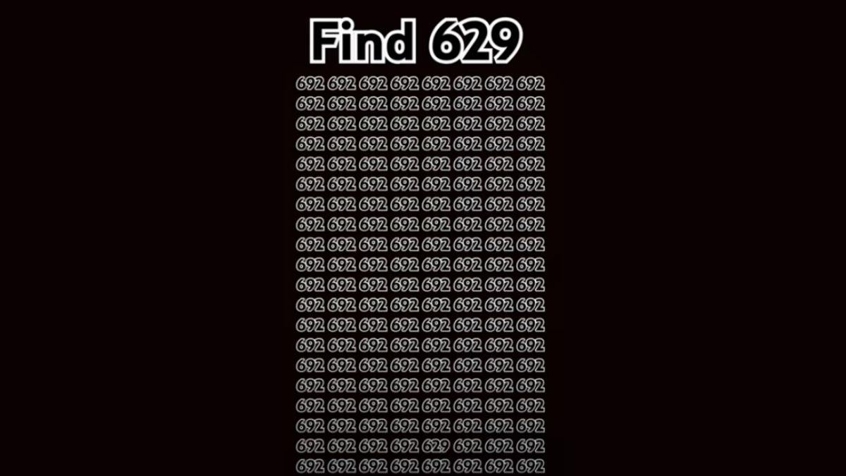 Optical Illusion IQ Challenge: Find The Number 629 Among 692s In 8 Seconds!