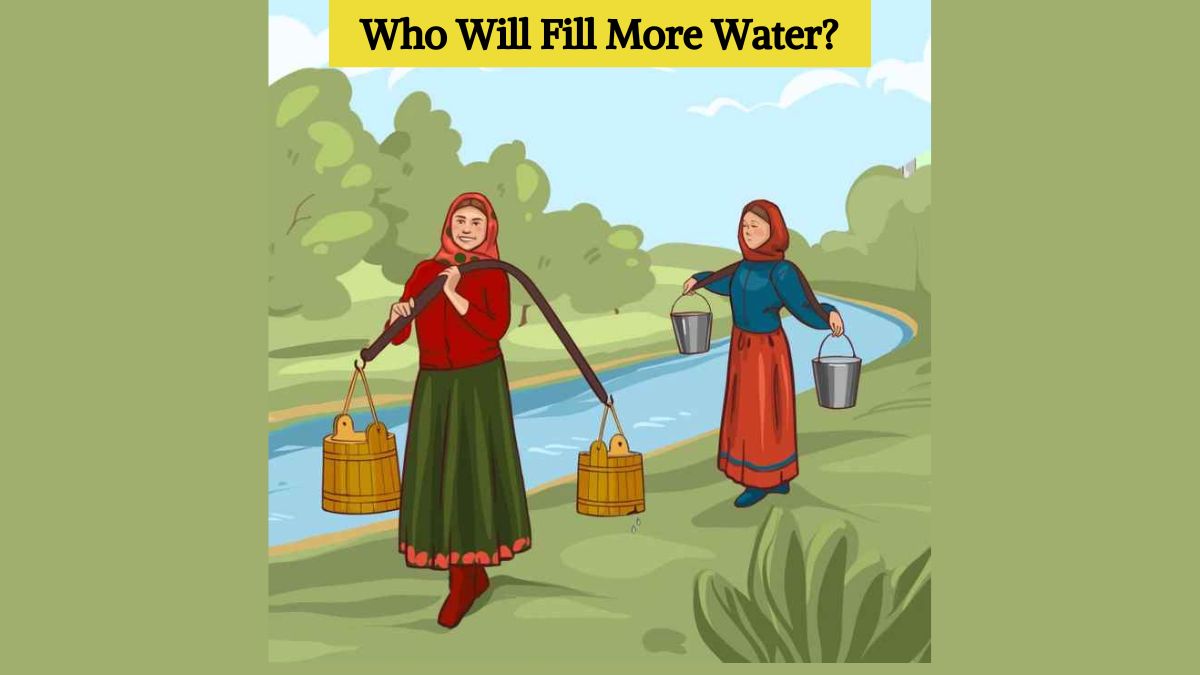 Picture Puzzle IQ Test: Find out which woman will bring more water in 5 seconds!
