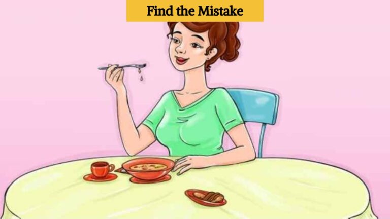 Picture Puzzle IQ Test: Find the mistake in the dining table picture in 4 seconds!