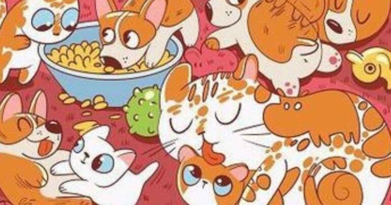 Seek and Find Puzzle: 99% of People Miss This! Can You Find the Hidden Giraffe in This Dog And Cat Puzzle?