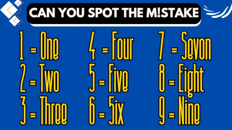 Spot 3 Mistakes: Only the most intelligent minds can spot the 3 mistakes in 12 secs