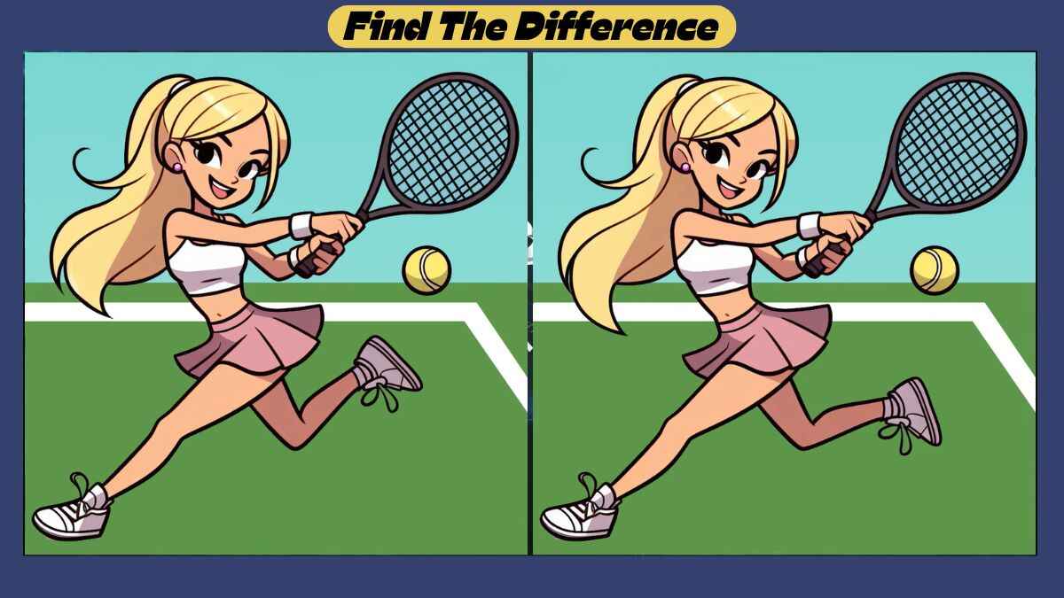 Spot the 3 Differences in 42 Seconds in This Tennis Scene Scene