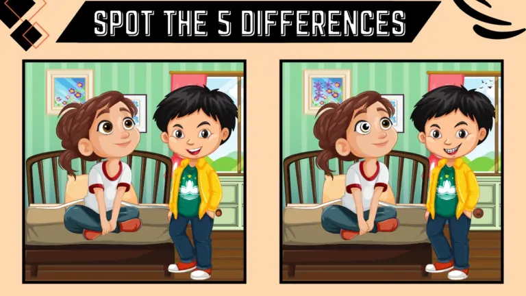Spot the 5 Difference: Only the most attentive pair of eyes can spot the 5 difference in the boy and girl image within 16 seconds