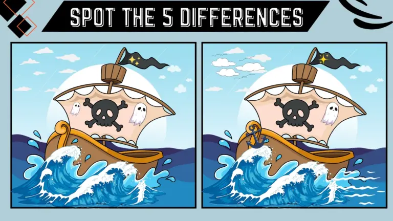 Spot the 5 Differences: Only 1 out of 9 can spot the 5 differences in this ship picture within 15 secs