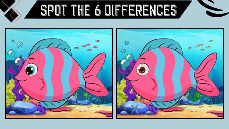 Spot the 6 Differences: Only the sharpest eyes can spot the 6 differences in this fish picture within 16 secs