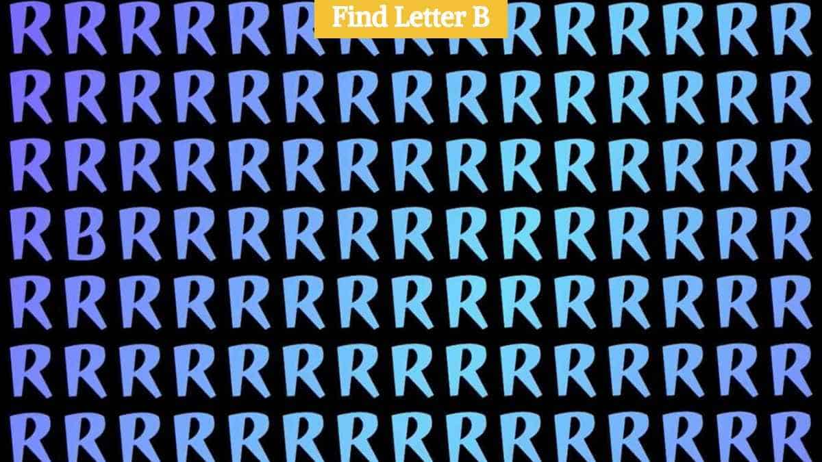 Test your visual prowess by finding the letter B in 5 seconds!