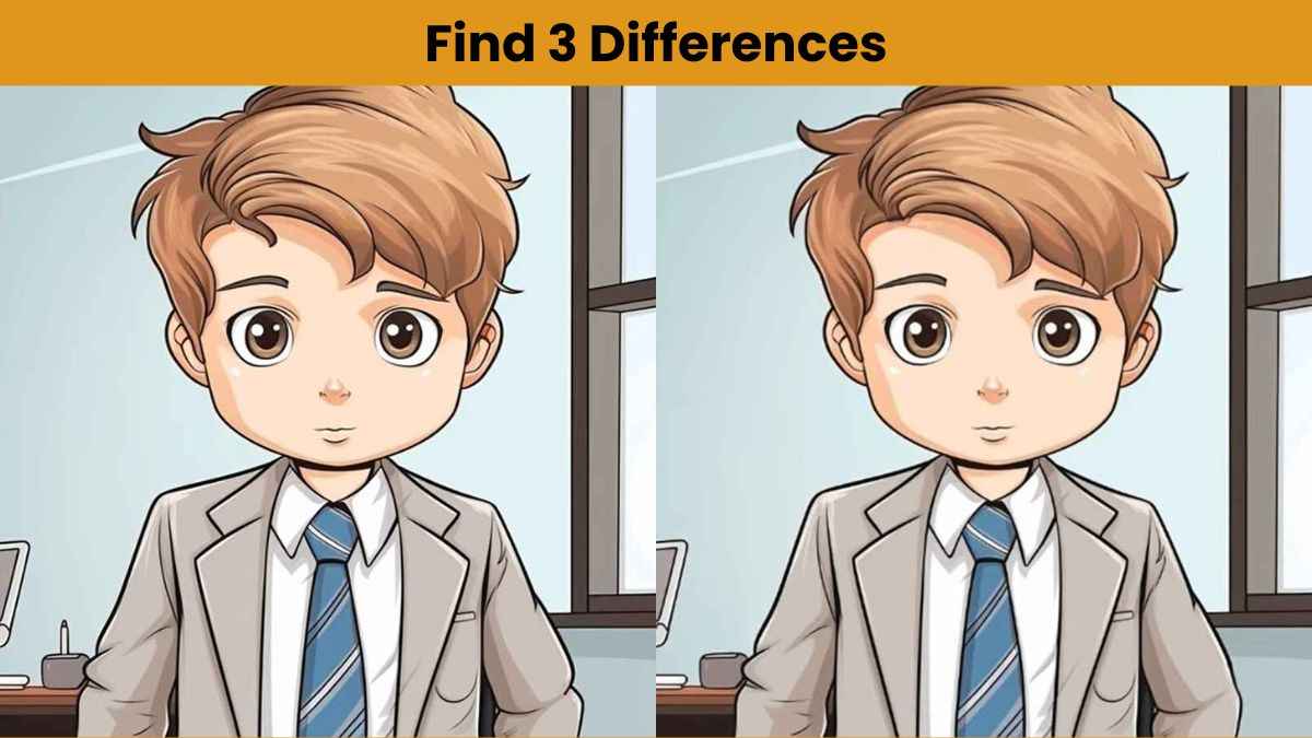 Find 3 differences between the guy in office pictures in 19 seconds!