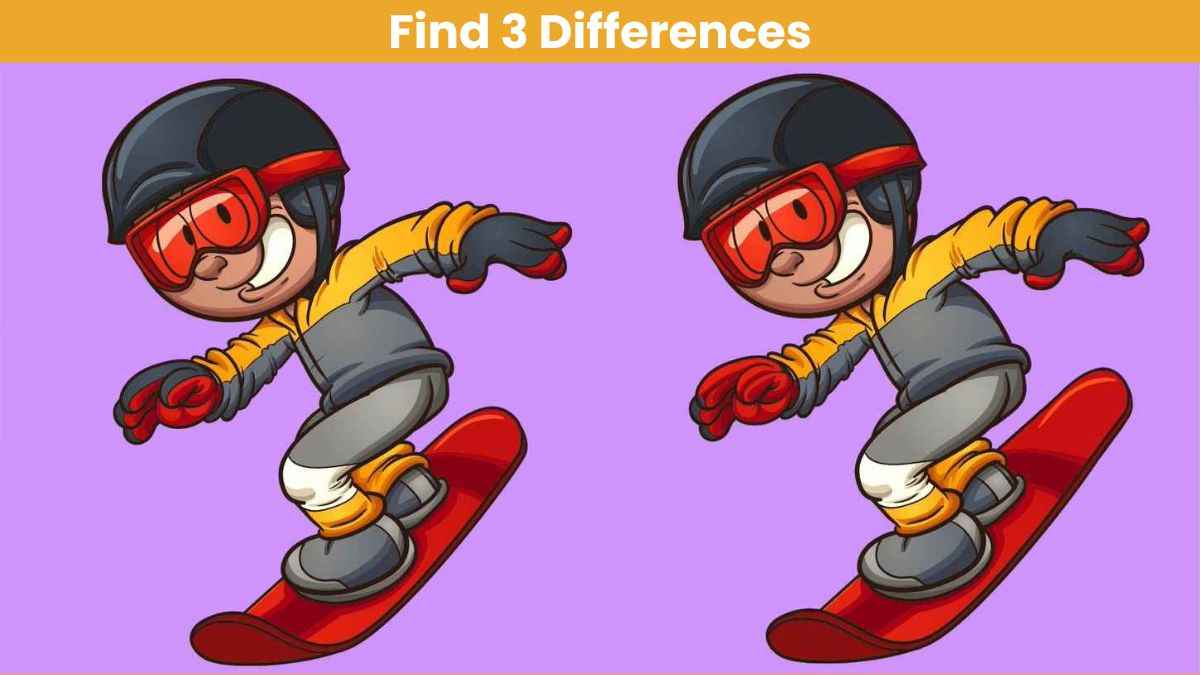 Find 3 differences between the guy skating pictures in 16 seconds!