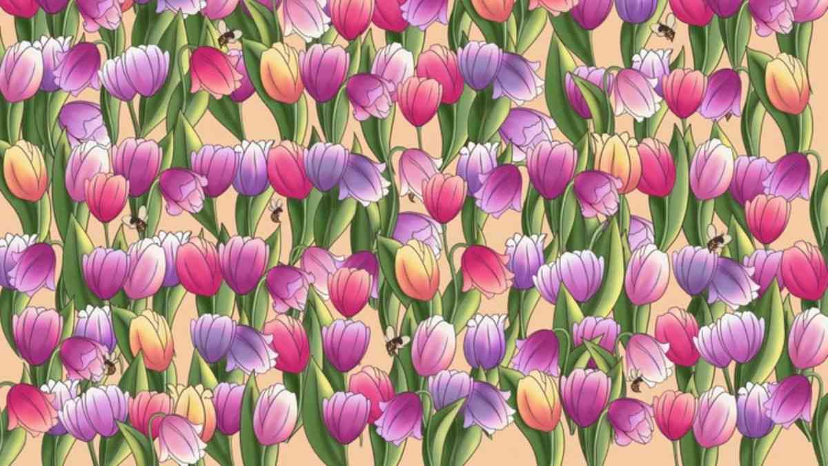 Find The Bell Hidden Among Flowers, This Puzzle Will Reveal Your IQ Level in 5 Seconds!