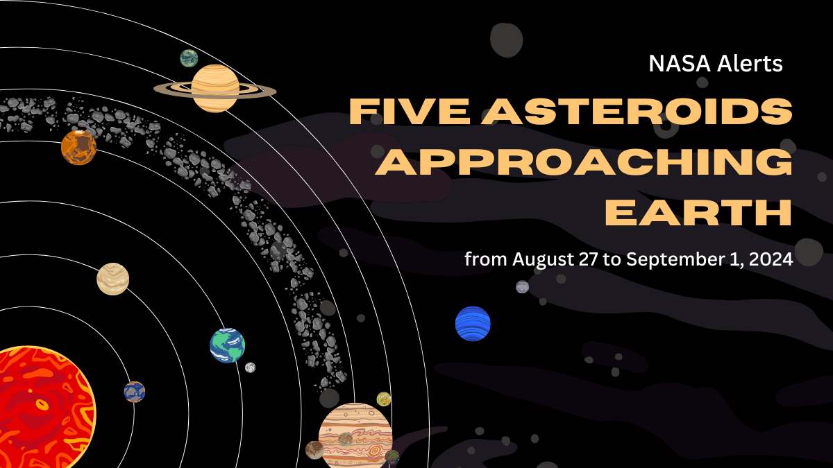 NASA Alerts: Five Asteroids Approaching Earth from August 27 to September 1, 2024