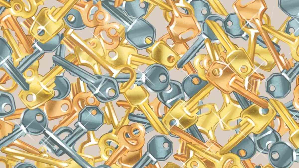 Optical Illusion IQ Test: Only 1% With Sharp Eyes Can Spot The Bell Among Keys In 5 Seconds!