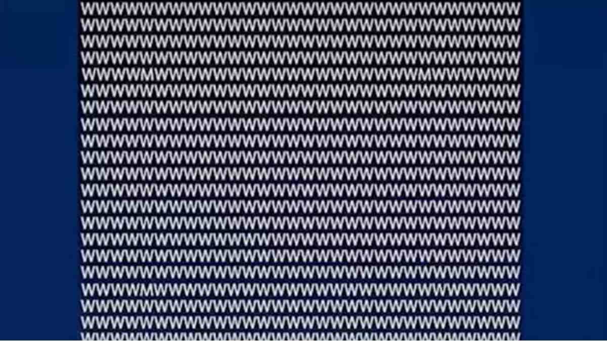 Optical Illusion: Only 2% With Sharp Vision Can Spot The Letter M Among W’s in 8 Seconds!