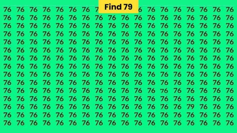 Optical Illusion: Only 2% with high IQ can spot the number 79 in 5 seconds!