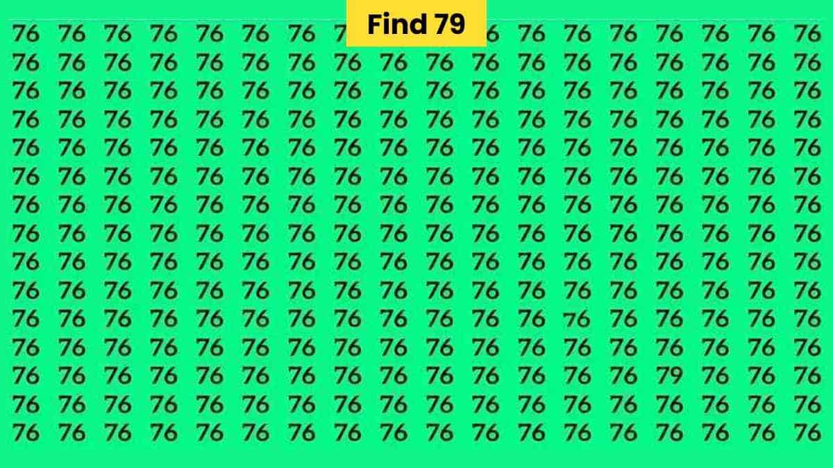 Optical Illusion: Only 2% with high IQ can spot the number 79 in 5 seconds!