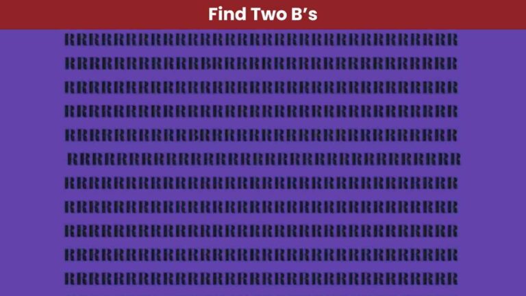 Optical Illusion: Only 5% with high IQ can spot two B’s in 9 seconds!