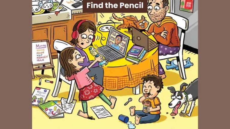 Optical Illusion: You have HD eyes if you can find the hidden pencil in 5 seconds!