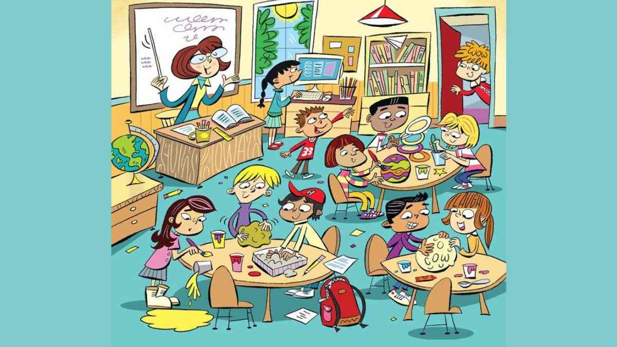 Picture Puzzle IQ Test: Can You Find 6 Hidden Words in This Classroom In 12 Seconds?