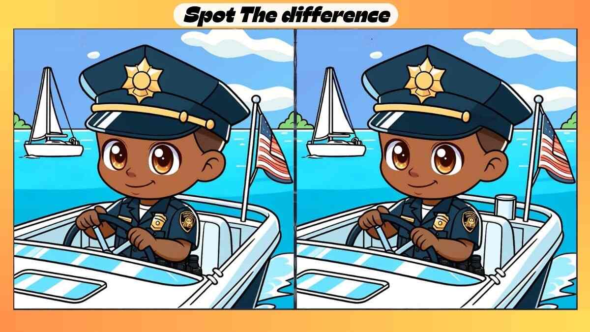 Spot 3 Differences Between Policeman Pictures in 21 Seconds