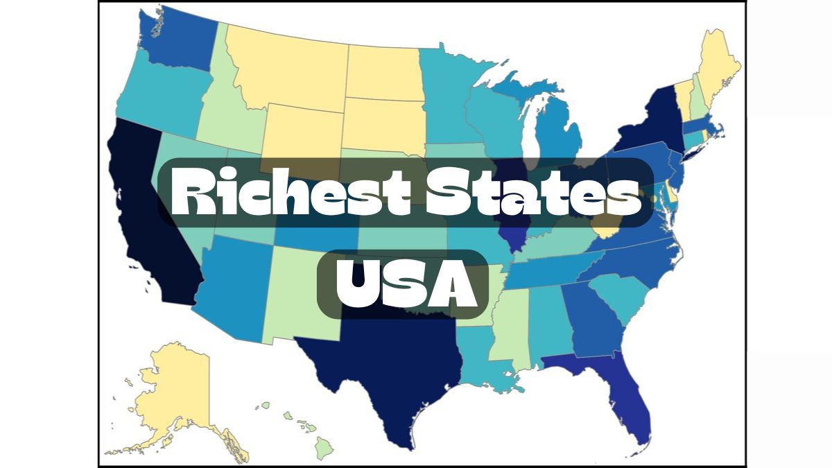 Top 10 Richest States In the USA by GDP Rate