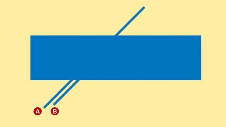 Brain Teaser IQ Test: Can You Tell Which Line Continues Above the Rectangle in 5 Seconds?