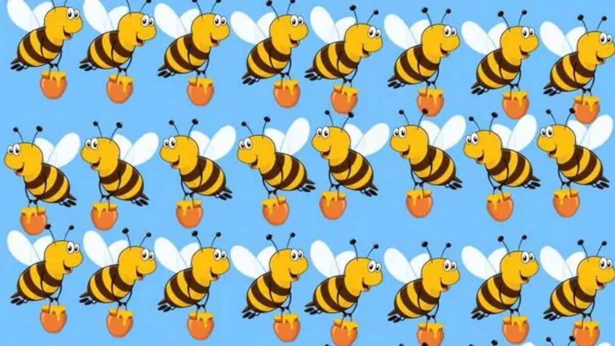 Brain Teaser: Spot Which Bee Is Different? Only 1% High IQ People Solve This IQ Test In 5 Seconds!