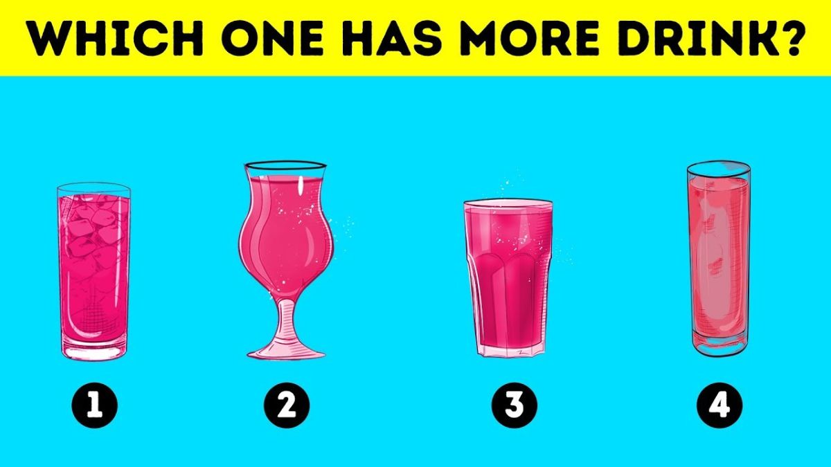 Brain Teaser: Which Glass Has More Juice? Only 1% Pass This Test in 8 Seconds!