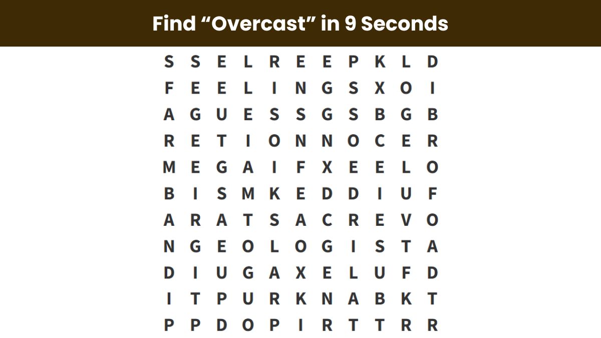 Only the sharpest eyes can spot the word “overcast” in 9 seconds!