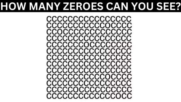 Optical Illusion IQ Test: Can You Spot All The Zeroes Hidden Among C’s In 8 Seconds?