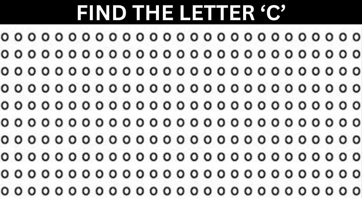 Optical Illusion IQ Test: Can You Spot The Letter 'C'? Only the Sharpest Minds Succeed In 5 Seconds!