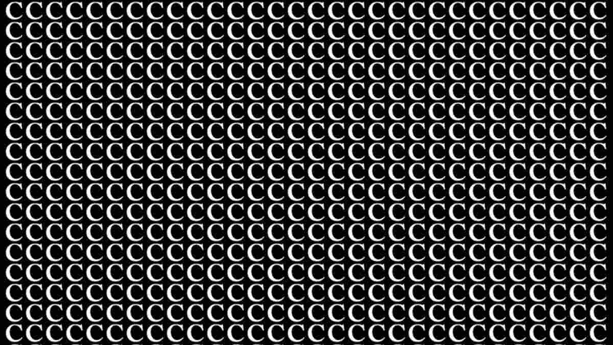 Optical Illusion: Only Top 1% With Sharp Focus Can Spot The Odd Letter Hidden Among C’s In 8 Seconds!