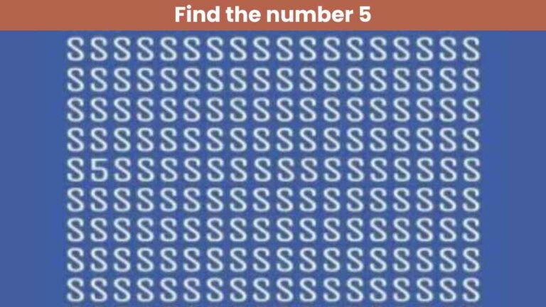 Optical Illusion: Only eagle eyes can spot the number 5 in 7 seconds!