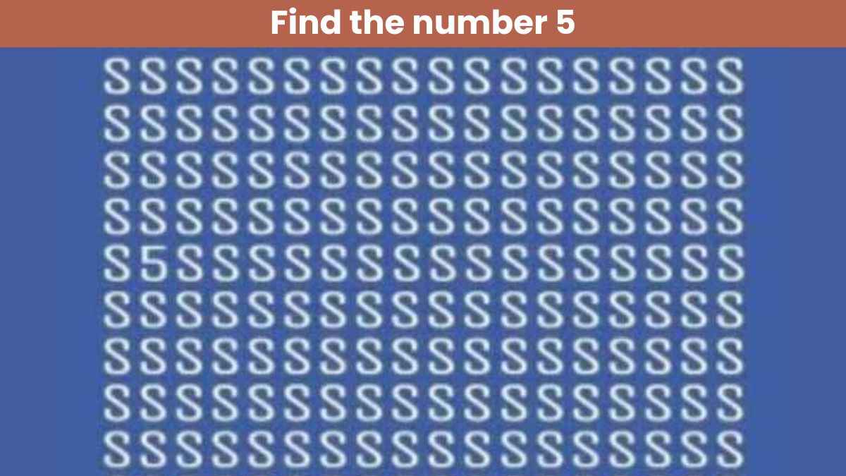 Optical Illusion: Only eagle eyes can spot the number 5 in 7 seconds!