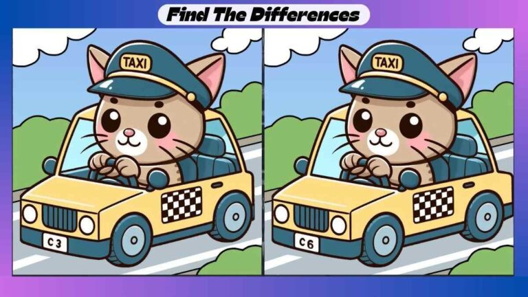 Spot 3 Differences Between Police Cat Pictures in 29 Seconds