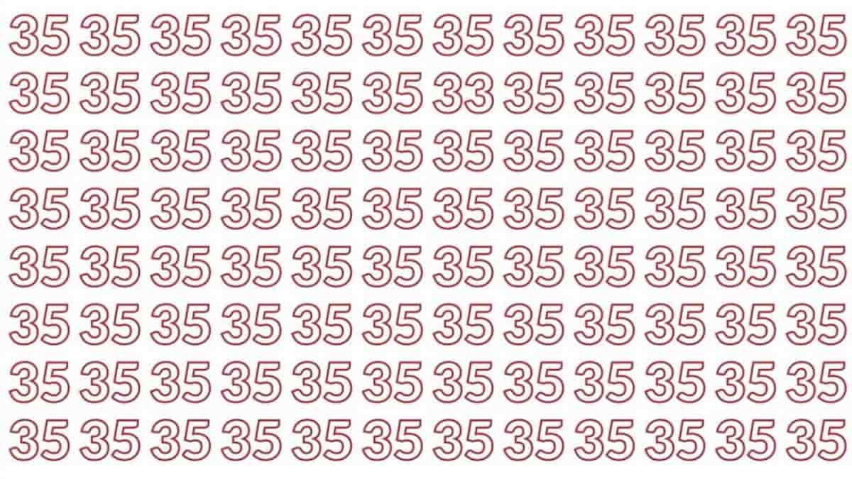 Visual Skill Test: Find 33 in 4 seconds!