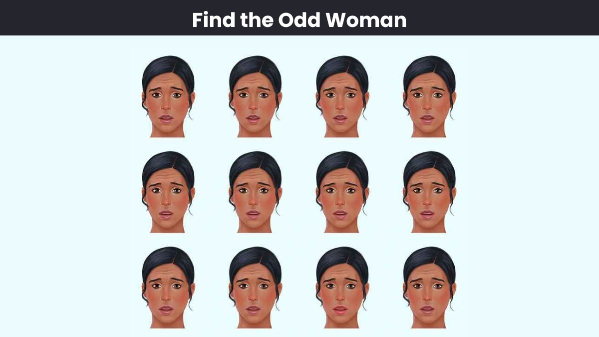 Visual Skill Test: Find the odd woman face in the picture in 3 seconds!