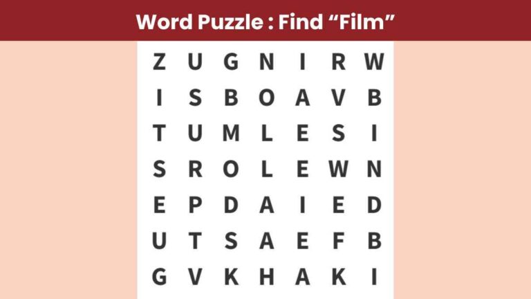 Word Puzzle: Find the word film in 9 seconds!