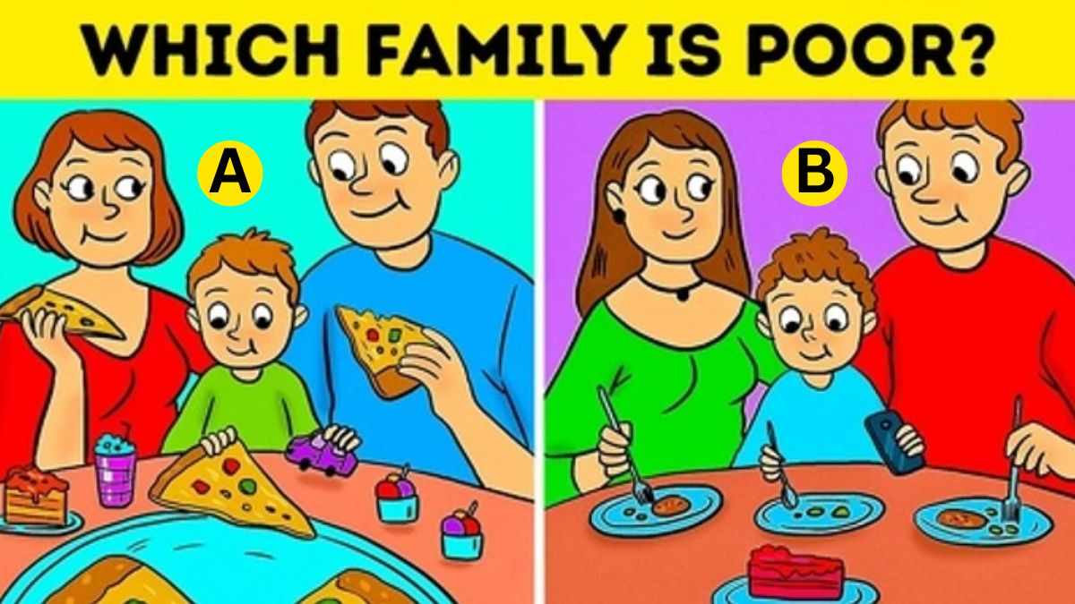 Brain Teaser IQ Test: Can You Spot The Poor Family In This Dining Scene In 5 Seconds?