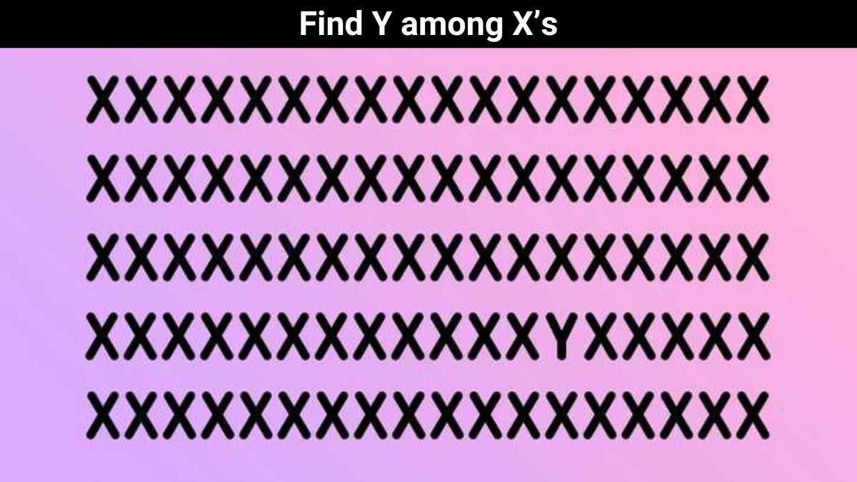 Brain Teaser IQ Test – Find Y among X’s in 4 seconds!